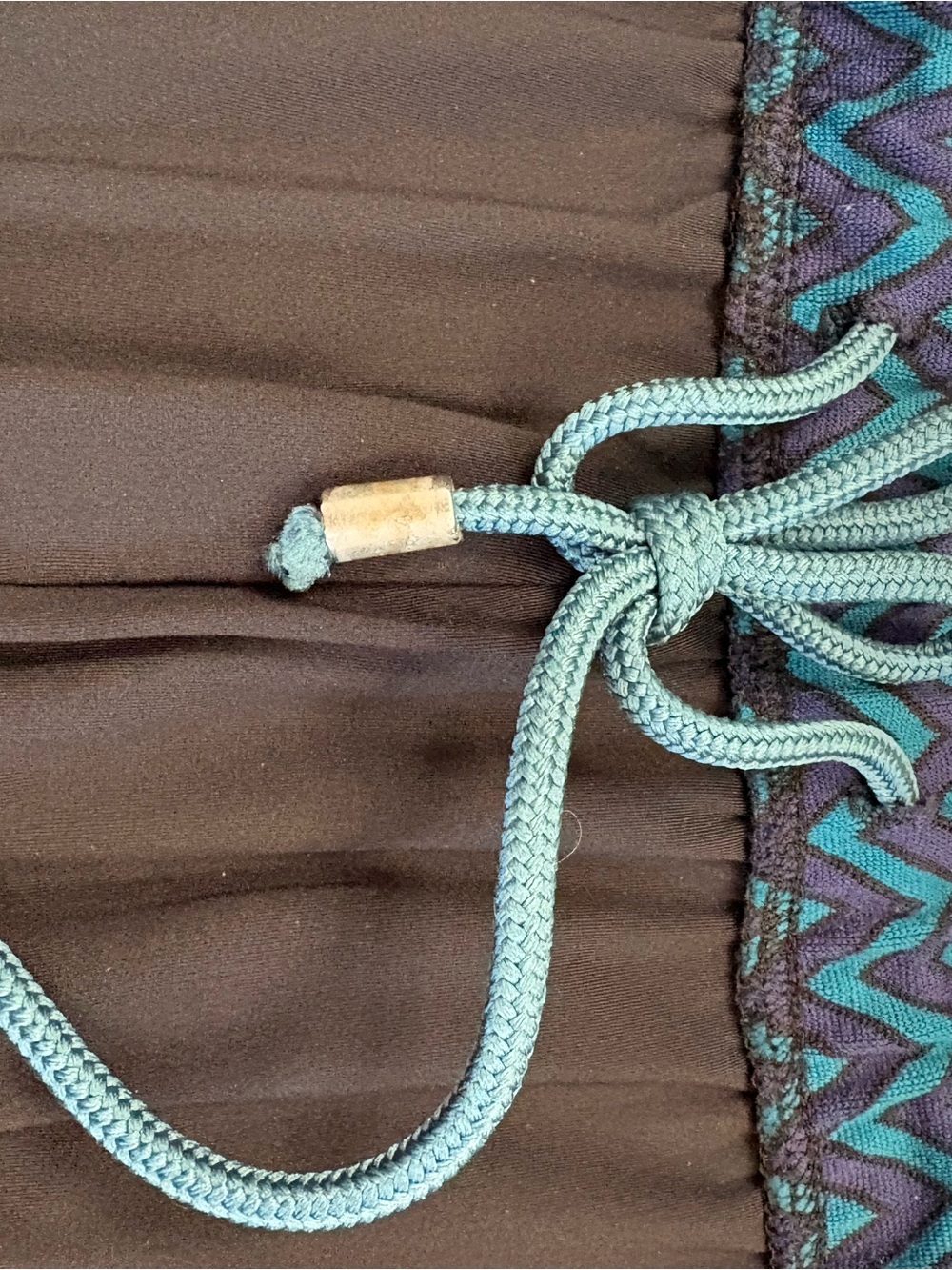 Mr. Turk Men’s Chevron Print Swim Shorts - Teal & Navy - Picture 4 of 5